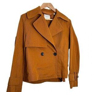 Vince boxy cropped double breast jacket